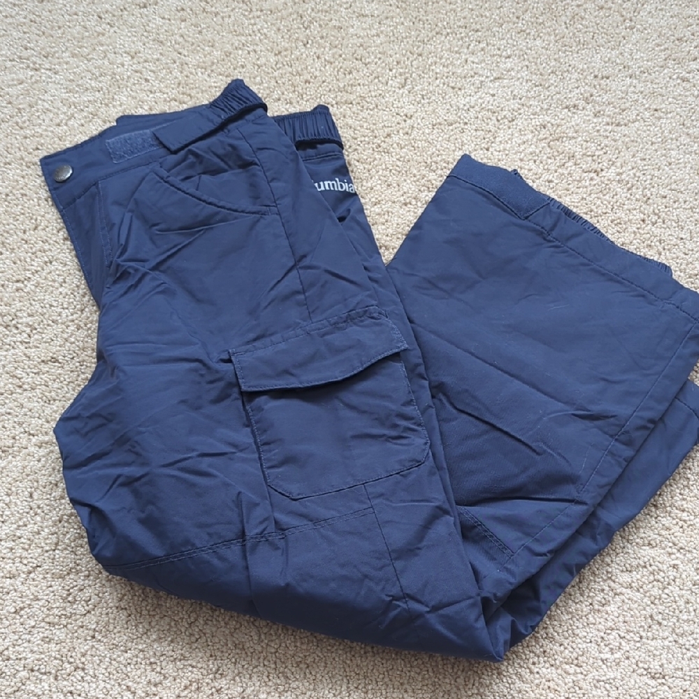 Columbia Kid's Dark Blue Cargo Snow Pants Girls 6/6X (XS)